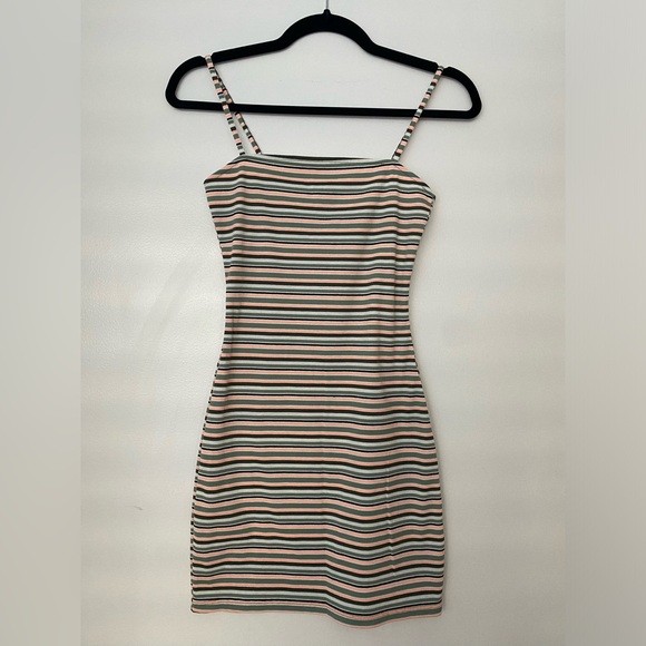 H&M Dresses & Skirts - H&M - Striped Bodycon Spaghetti Strap Mini Dress - Size S